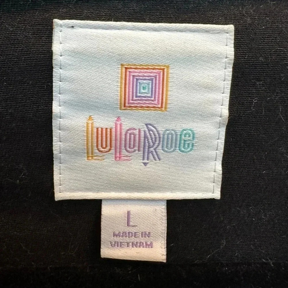 LuLaRoe | Jaxon Black w/ Grey Embroidered Roses Denim Jean Jacket Size L NWOT - Picture 8 of 10